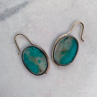 Amazonite in Quartz Earrings